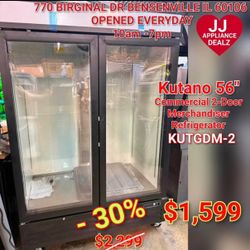 ❄️ New Kutano 56" Commercial 2-Door Merchandiser Refrigerator KUTGDM-2