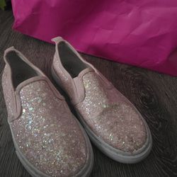 Cat And Jack Girls  Glitter Pink Shoes