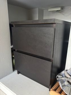 IKEA Malm 2-Drawer Dresser Black-Brown