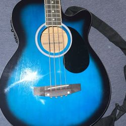 Full Size Bass Guitar - 4 strings - Acoustic/Electric