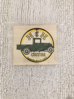 Vintage H&H Custom Redondo Beach Hotrod Shop Decal