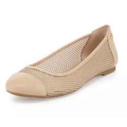 Michael Kors Joni Mesh Ballerina Beige Flat 8.5