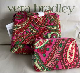 Vera Bradley Small Flap Hipster Bag and Wristlet Set