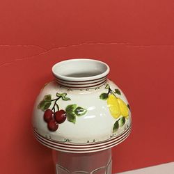 Home Interiors and gifts cherries and lemons ceramic candle shade 