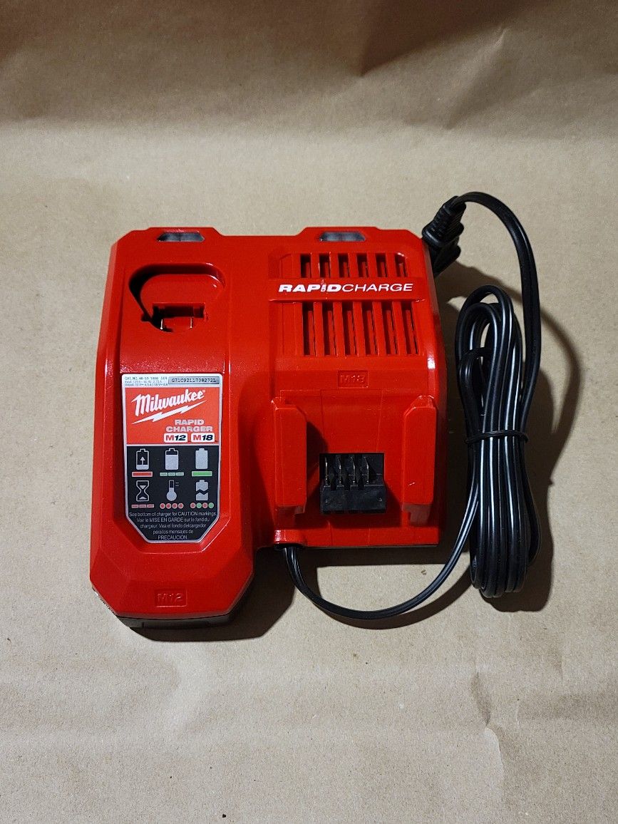 NEW GENUINE RAPID Milwaukee 48-59-1808 Charger M12, M18 18 Volt 12 Volt, 18 Volt