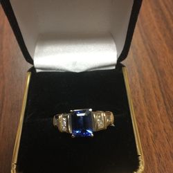 2.46 carats tanzanite 0.42 diamonds