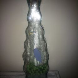 Beautiful Hand painted Bird Vase