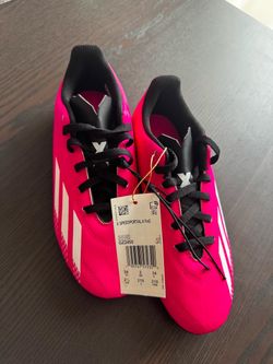 ADIDAS  kids SPEEDPORTAL.4 YOUTH FG SOCCER CLEATS - SHOCK PINK. SIZE 2.5