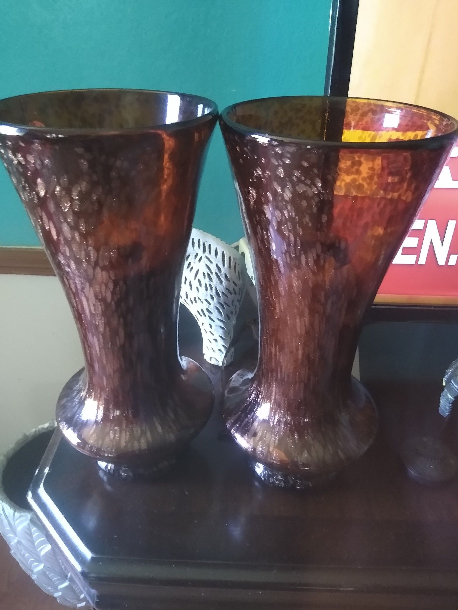 Vases two 14in tall