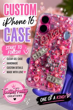 💖 Handmade custom iPhone 16 clear gel phone case