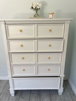 Solid Wood  White Dresser