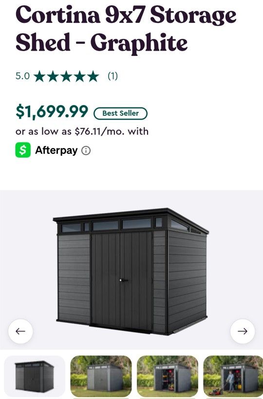 Keter Cortina 9x7 Storage Shed Delivery Available New In Box