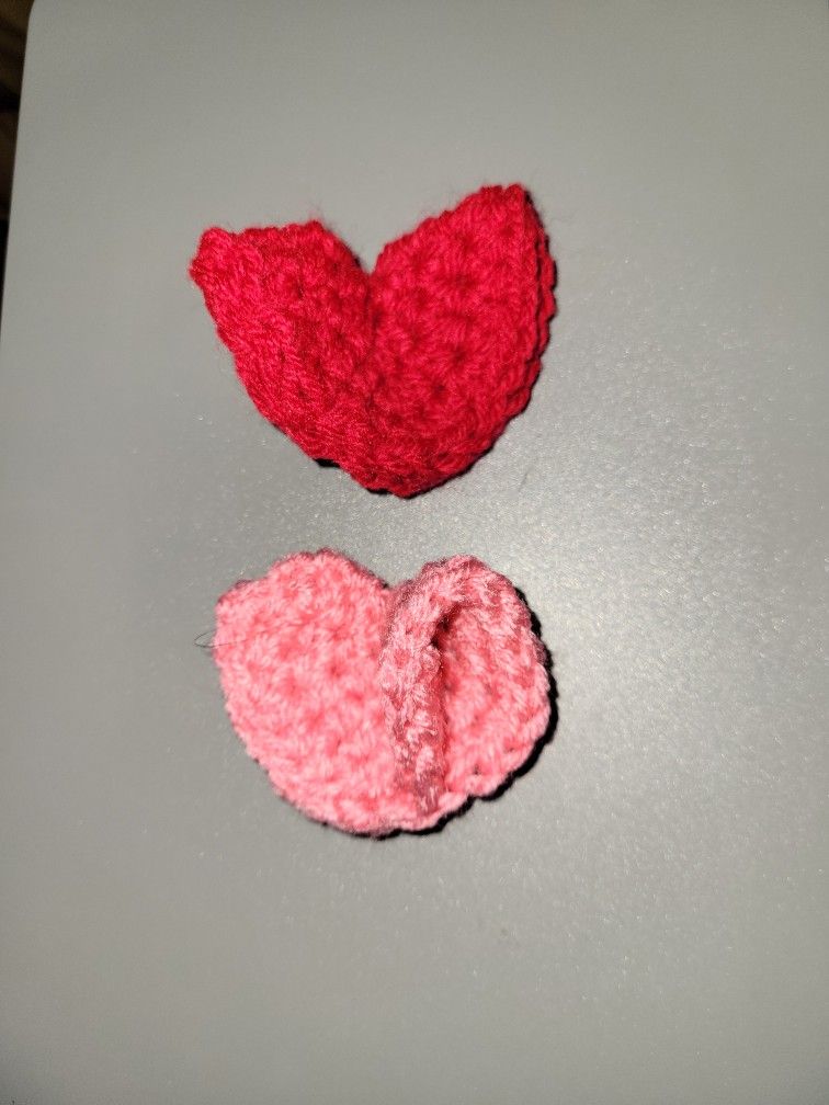 Hand crocheted Chinese fortune cookies. One side is left open so you can add a special note. $2 ea