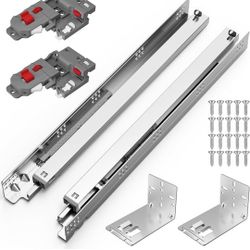 Chibery 12 15 18 21 Inch Undermount Soft Close Drawer Slides, Full Extension 3D Locking Device, Rear Mount Brackets, Concealed Bottom Mount Rails for 