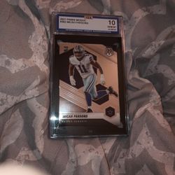 ISA 10 Gem Mint 2021 Panini Mosaic Micah Parsons Dallas Cowboys Rookie Card 