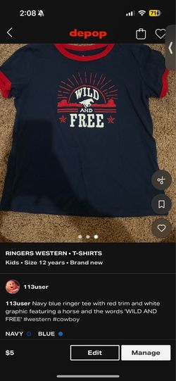 Ringers Western Kids Wild and Free Ringer Tee