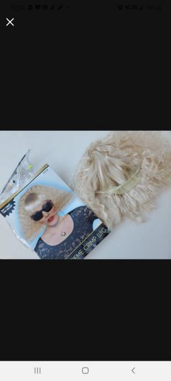 Blonde Crimped Wig Women's 80s 90s Costume