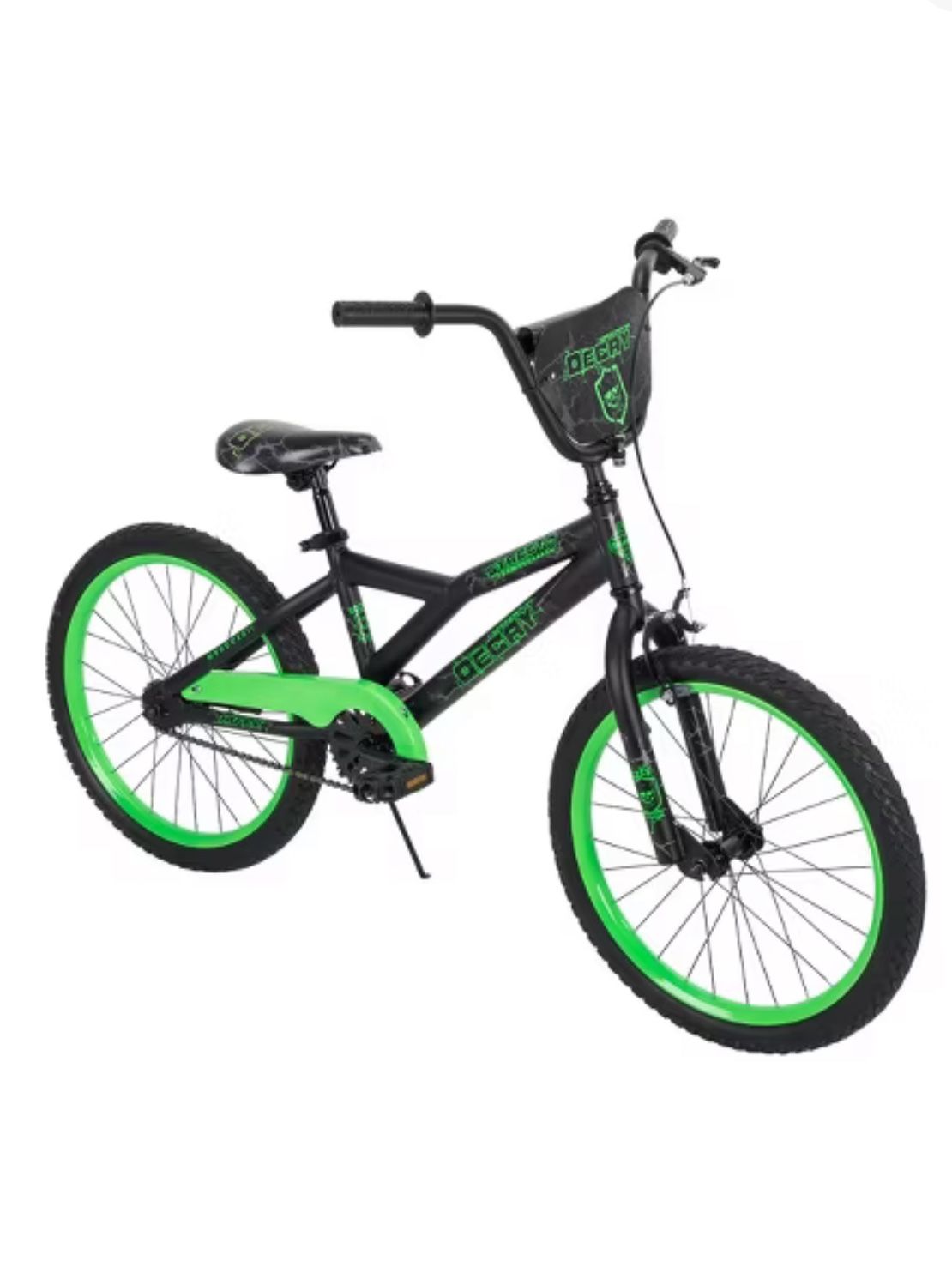 Huffy Decay Kids' Bike - 20" Wheels - Single-Speed - Black/Neon Green