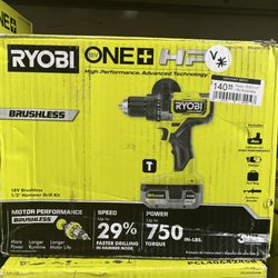 Ryobi 18V Brushless 1/2" Hammer Drill Kit (ULN) 