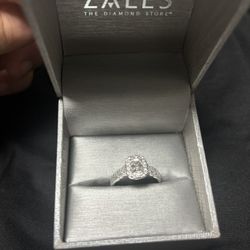 Zales 14k White Gold Diamond Ring 