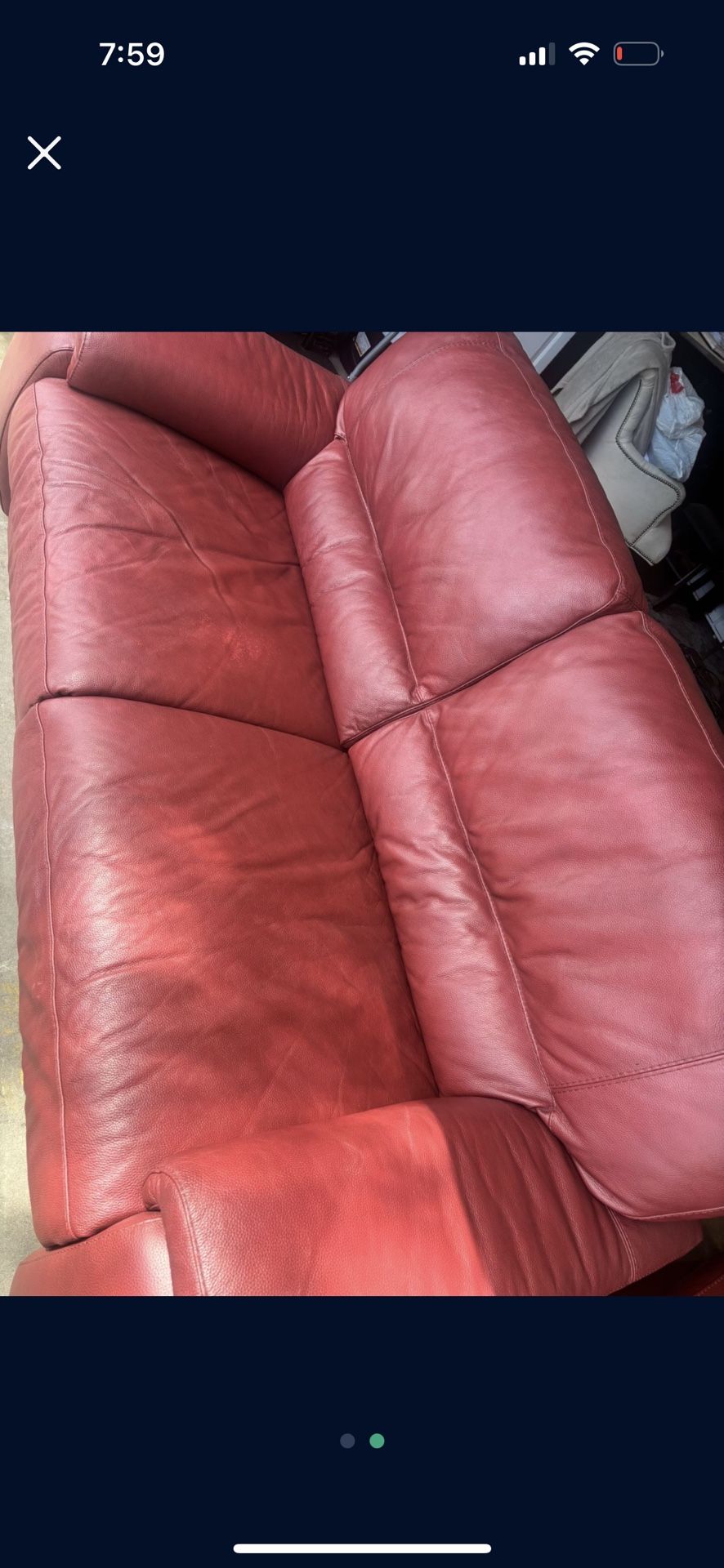 Leather Reclining Sofa Couch