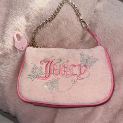 Brand new pink butterfly juicy contour shoulder bag 