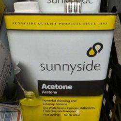 Gallon Of Acetone Sunnyside Brand New Sealed. 