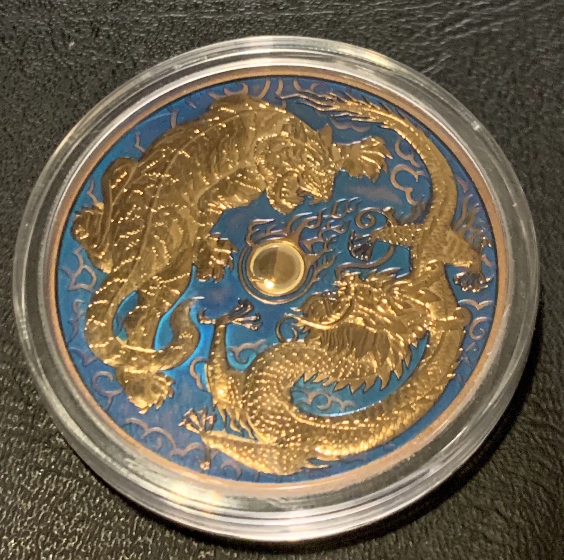2018 Dragon & Tiger 1 oz Silver Coin Australia Perth Mint Toned