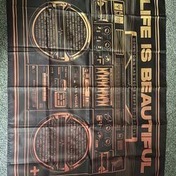 Life Is beautiful Flag With Lineup 