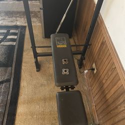 Bench And Weight W Bar
