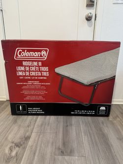 Coleman Ridgeline Green Camping Cot with Foam Mat