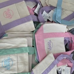 Trader Joe's Mini Canvas Totes (Pastel)