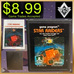 Atari Star Raiders CX2600 Atari 2600 Game Cartridge 1982 Vintage