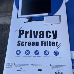 2-Pack] 24 Inch Privacy Screen for Computer Monitor 16:9 Aspect Ratio, Eye Protection Anti Blue Light Glare Shield, 24inch Removable Black Blackout An