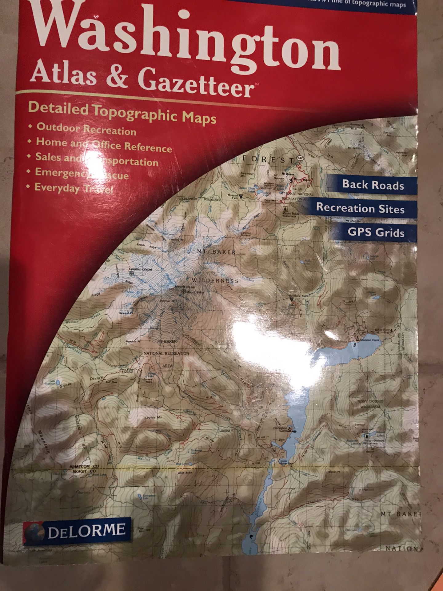 Washington Atlas & Gazetteer Map