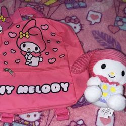 My Melody Plush & Backpack Set 