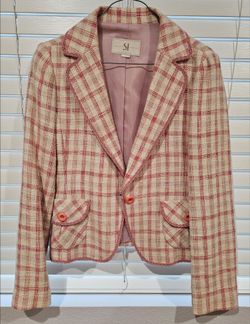 Women’s Plaid Tweed Jacket - Size M (6-8)