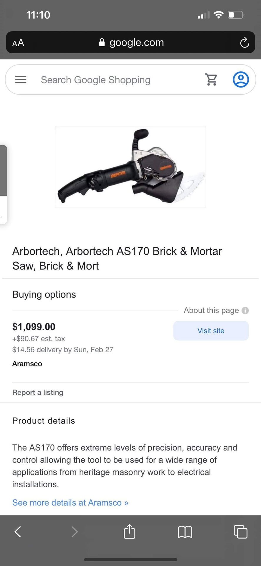 Arbortech/ Brick & Mortar Saw