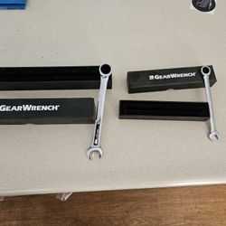 Two Gear Wrenches With Case.