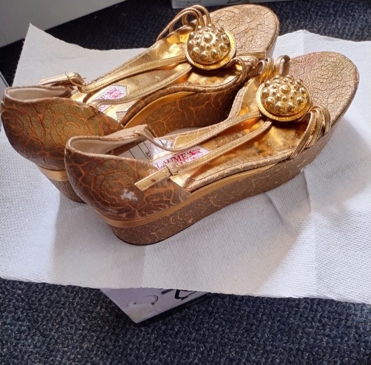 Gold Platform Sandal