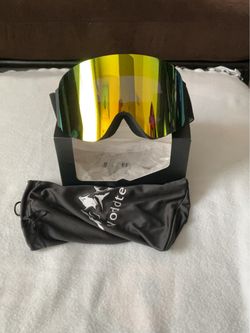 Woddte Ski Snow Goggles with Carrying Pouch