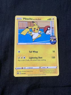 READ Pikachu On The Ball Pokémon Card 