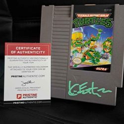 1989 Teenage Mutant Ninja Turtle Nintendo Game Signed By Kevin Eastman Co-creator