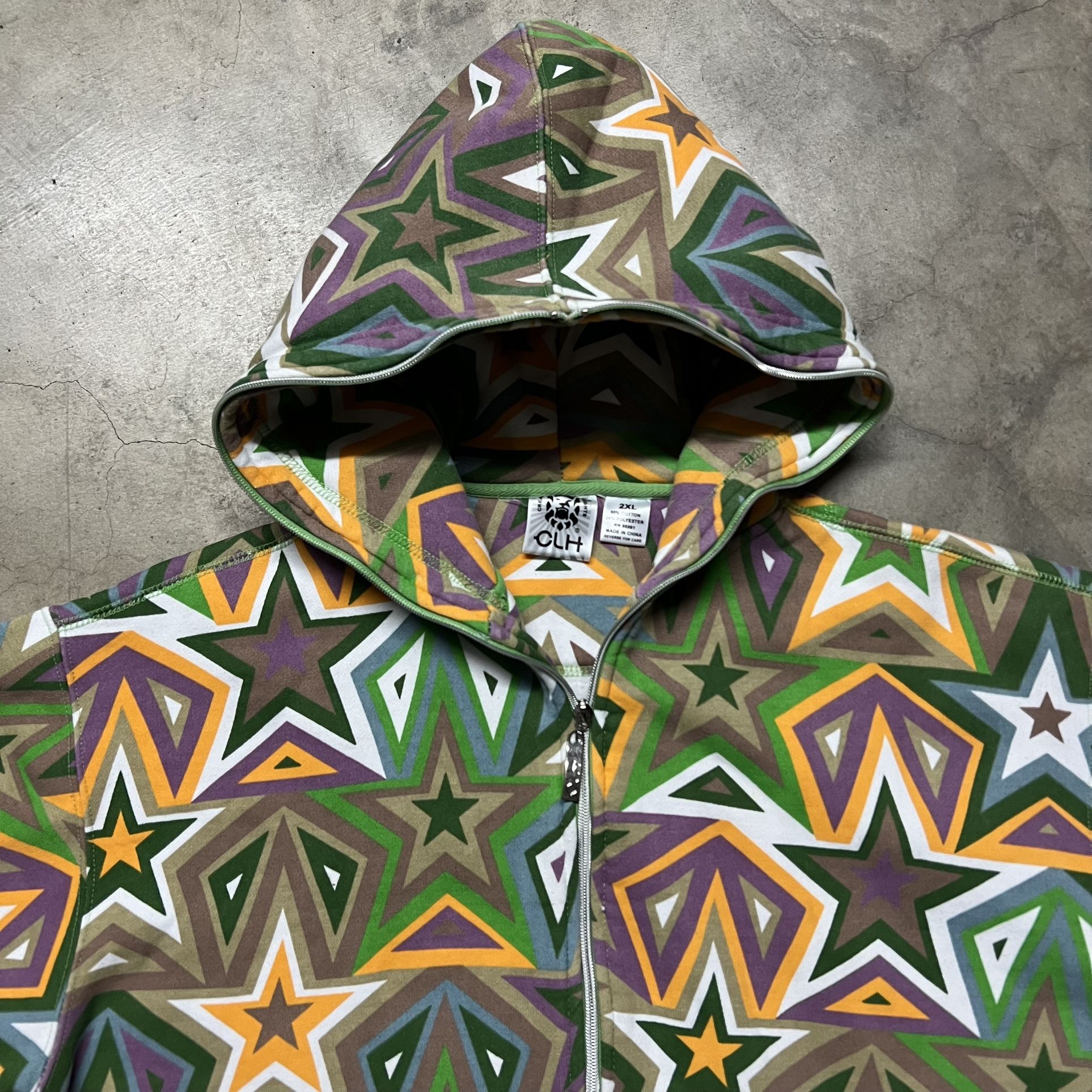 Vintage 2000’s Y2K CLH Bape Shark LRG Skate Hip Hop Full-Zip Hoodie Sweater XXL
