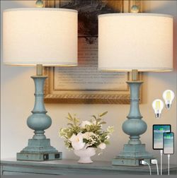Teal lamps (2 pack)