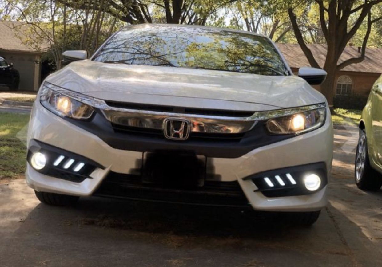 RCP -CVI-DRL01- Aftermarket Mustang Style LED Daytime Running Lights Fits Honda