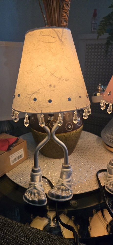 Vintage Tarago Metal EVE Feet Lamp Hippie Boho Sandals