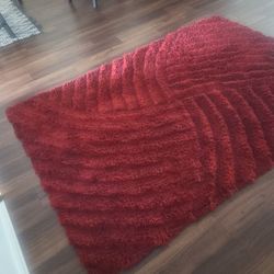 Red Aerial Rug