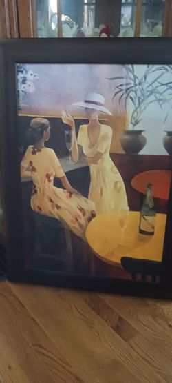 "Ladies Chatting " painting