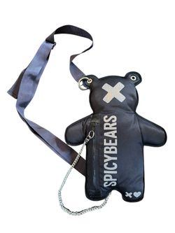 BEAR 05 | Total Black | Reflective Crossbody Bear Bag 